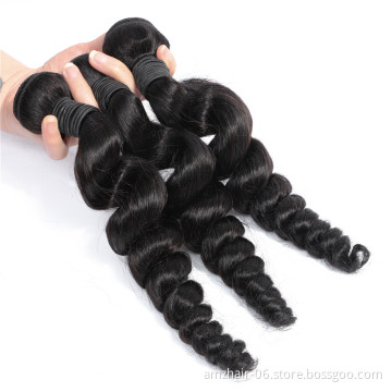Amzhair Double Weft Human Hair Bundle Extensions Wholesale Price 10A 11A Grade Cuticle Aligned Virgin Cambodian Hair Loose Curls